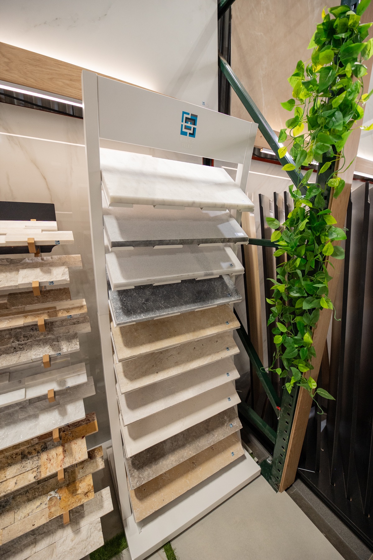 Stone sample display inside RILCO USA